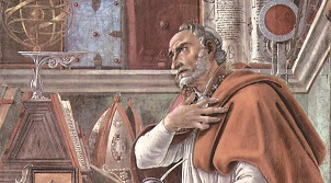 Augustinus beim Philosophieren. Botticelli