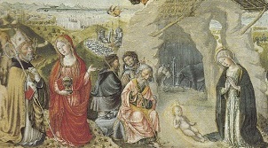 Andrea di Niccolo: Weihnachtsdarstellung mit dem hl. Augustinus