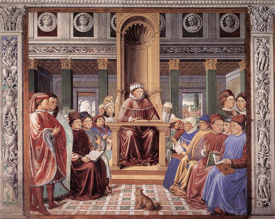 Augustine lehrt in Rom